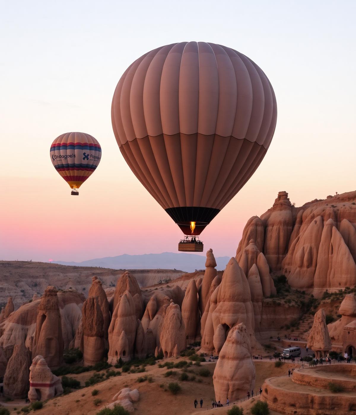 Turkey — Balloons over Cappadocia at sunrise